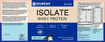 MRM Isolate Whey Protein French Vanilla - supplement