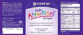 MRM Kids Attention! Softgels - supplement