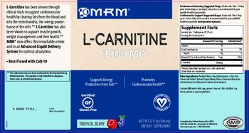 MRM L-Carnitine 1000 mg Tropical Berry - supplement