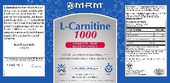 MRM L-Carnitine 1000 Natural Vanilla - supplement