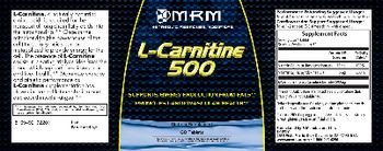 MRM L-Carnitine 500 - supplement