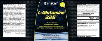MRM L-Glutamine 325 - supplement