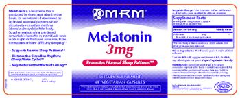 MRM Melatonin 3 mg - supplement