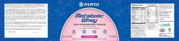 MRM Metabolic Whey Strawberry - supplement