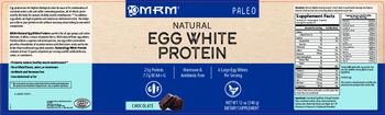 MRM Natural Egg White Protein Chocolate - supplement