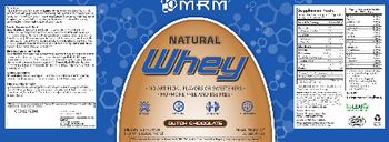 MRM Natural Whey Dutch Chocolate - supplement