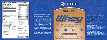 MRM Natural Whey Dutch Chocolate - supplement