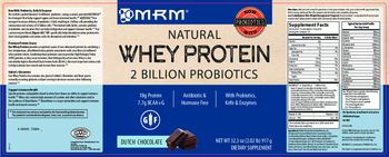 MRM Natural Whey Protein Dutch Chocolate - supplement