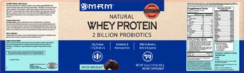 MRM Natural Whey Protein Dutch Chocolate - supplement