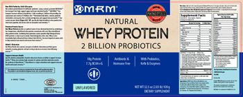 MRM Natural Whey Protein Unflavored - supplement
