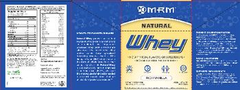 MRM Natural Whey Rich Vanilla - supplement
