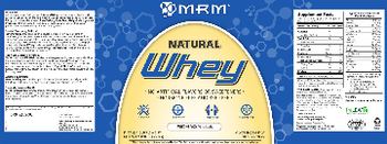 MRM Natural Whey Rich Vanilla - supplement