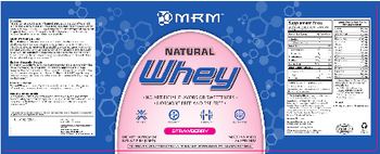 MRM Natural Whey Strawberry - supplement