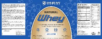 MRM Natural Whey Unflavored - supplement