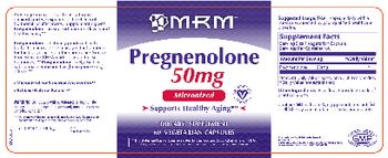 MRM Pregnenolone 50 mg - supplement