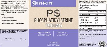 MRM PS Phosphatidylserine 100 mg - supplement