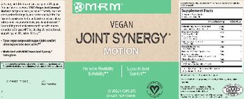 MRM Vegan Joint Synergy Motion - supplement