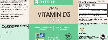 MRM Vegan Vitamin D3 2,500 IU - supplement