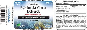 MTC Marine Technology Corp Genuine Ecklonia Cava Extract 300 mg - supplement