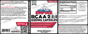 Muscle Empire BCAA 2:1:1 600 mg Capsules - supplement