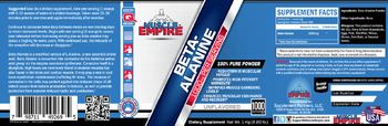 Muscle Empire Beta-Alanine 1000 mg Unflavored - supplement