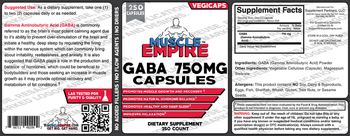 Muscle Empire GABA 750 mg Capsules - supplement