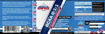 Muscle Empire Instantized BCAA 2:1:1 Branched Chain Amino Acids 5000mg Unflavored - supplement