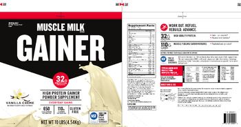 Muscle Milk Gainer Vanilla Creme - high protein gainer powder supplement
