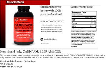 MuscleMeds Carnivor Beef Aminos - supplement