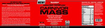 MuscleMeds Carnivor Mass Chocolate Fudge - supplement