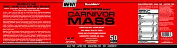 MuscleMeds Carnivor Mass Vanilla Caramel - supplement