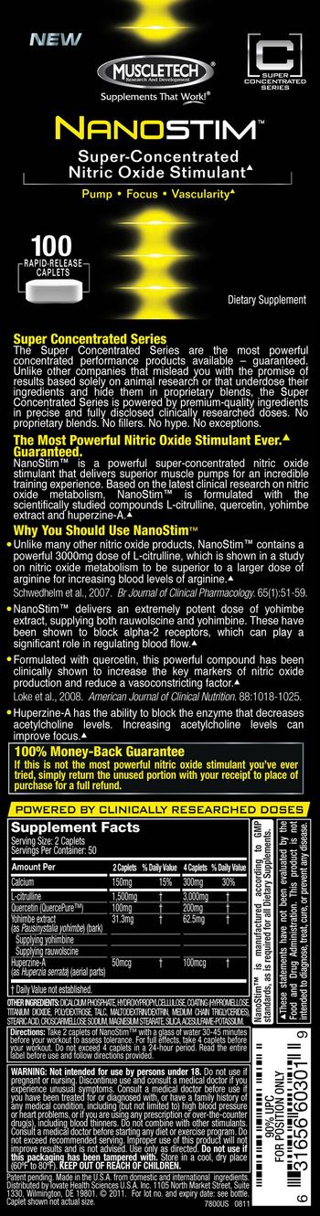 MuscleTech Concentrated Series Nanostim - supplement