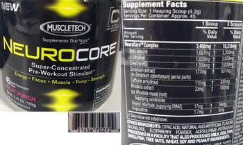 MuscleTech Concentrated Series NeuroCore Fruit Punch - supplement