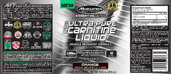 MuscleTech Essential Series 100% Ultra-Pure Carnitine Liquid Orange - supplement
