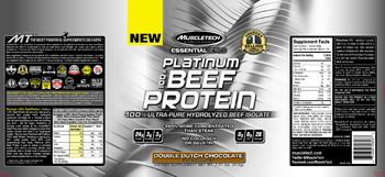 MuscleTech Essential Series Platinum 100% Beef Protein Double Dutch Chocolate - supplement