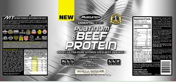 MuscleTech Essential Series Platinum 100% Beef Protein Vanilla Caramel - supplement