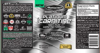 MuscleTech Essential Series Platinum 100% Carnitine - supplement