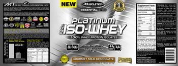MuscleTech Essential Series Platinum 100% Iso-Whey Gourmet Milk Chocolate - supplement