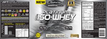 MuscleTech Essential Series Platinum 100% Iso-Whey Vanilla Ice Cream - supplement