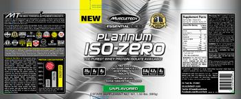 MuscleTech Essential Series Platinum Iso-Zero Unflavored - supplement