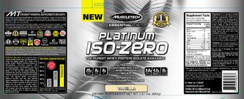 MuscleTech Essential Series Platinum Iso-Zero Vanilla - supplement