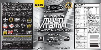 MuscleTech Essential Series Platinum Multi Vitamin - supplement