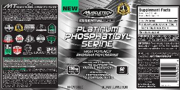 MuscleTech Essential Series Platinum Phosphatiidyl Seriine - supplement