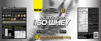 MuscleTech Essential Series Platium 100% Iso-Whey Gourmet Milk Chocolate - supplement