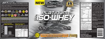 MuscleTech Essential Series Platium 100% Iso-Whey Peanut Butter Chocolate Twist - supplement