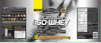 MuscleTech Essential Series Platium 100% Iso-Whey Peanut Butter Chocolate Twist - supplement