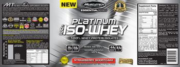 MuscleTech Essential Series Platium 100% Iso-Whey Strawberry Shortcake - supplement