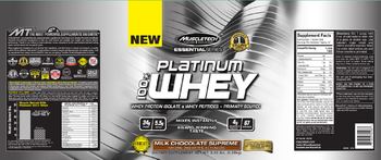 MuscleTech Essential Series Platium 100% Whey Milk Chocolate Supreme - supplement