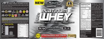 MuscleTech Essential Series Platium 100% Whey Strawberries And Cream - supplement