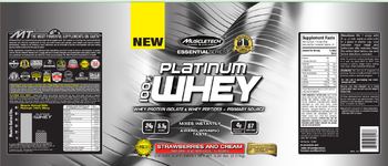 MuscleTech Essential Series Platium 100% Whey Strawberries And Cream - supplement